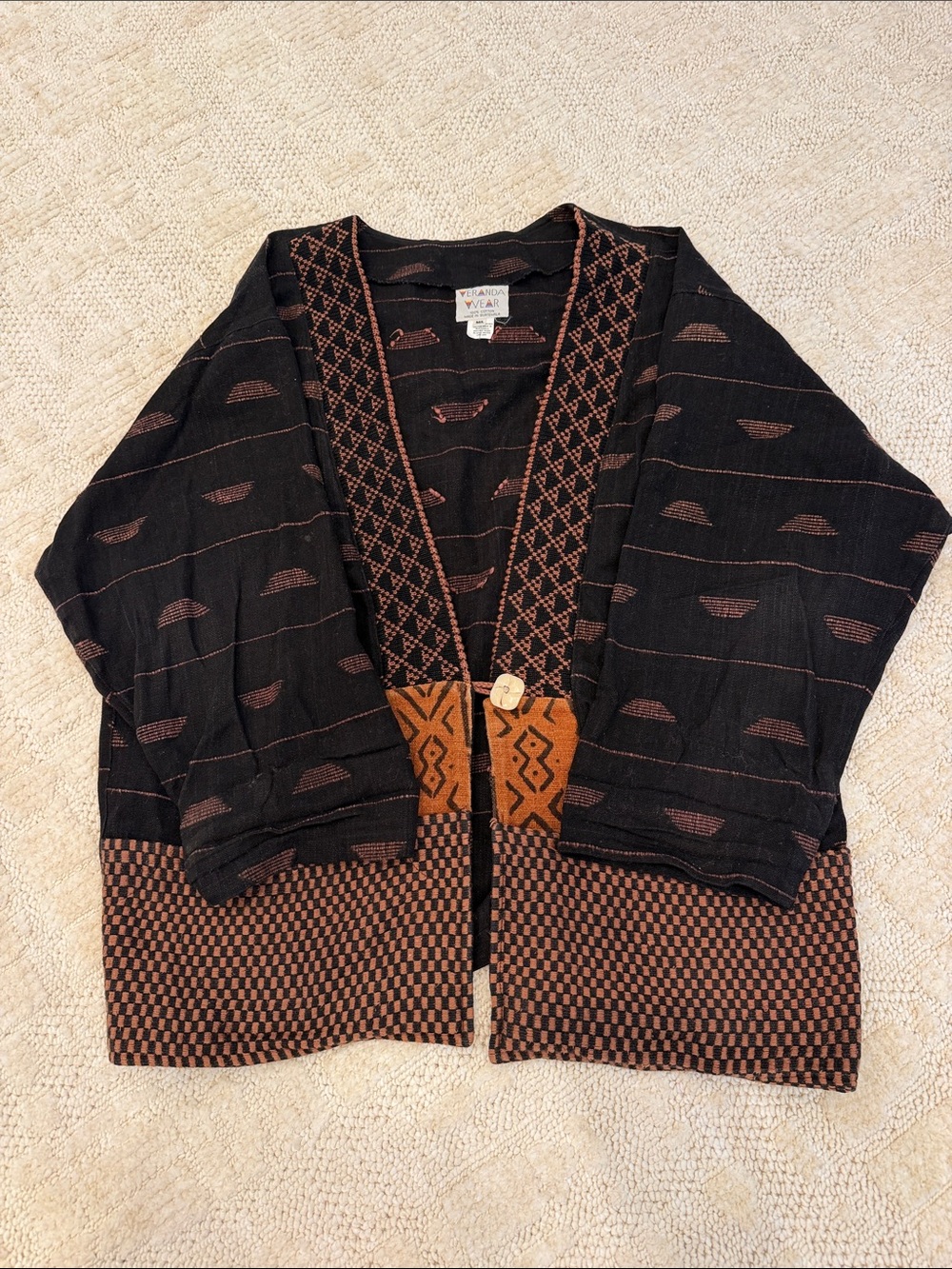 Vintage Veranda Wear Woven Kimono
Style Jacket Womens Size M/L